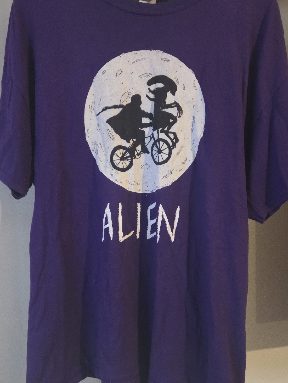 Mens Purple 'Alien' Graphic Tee